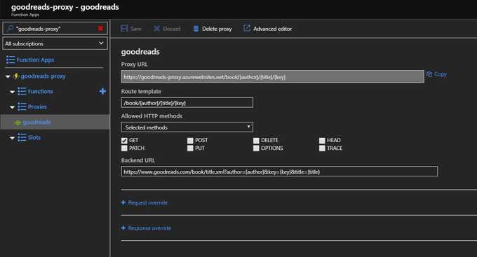 Azure Function Proxy Setup