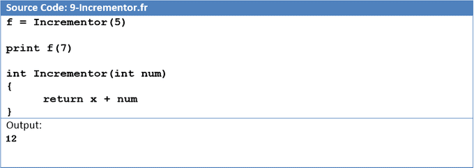 Frooble functional programming example